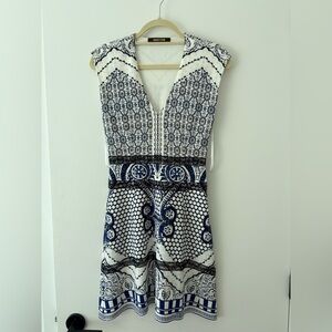 Roberto Cavalli Navy and White Dress